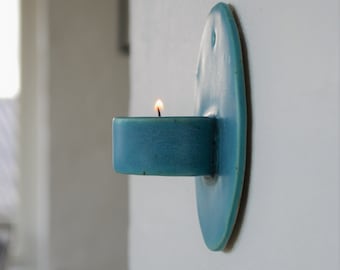 Wall candle holder, handmade ceramic gift, handmade candle holder