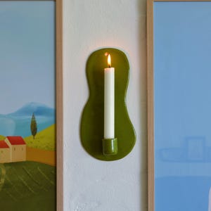 Handmade Ceramic Wall Sconce for Taper Candles (made to order)