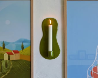 Handmade Ceramic Wall Sconce for Taper Candles (made to order)
