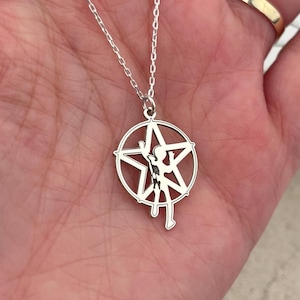 Geschenk für Papa, Rush Starman Halskette, Starman Anhänger, Progessive Rock Musik Schmuck, kultiger Band Logo Anhänger, Einzigartiges Rocker Geschenk für Ihn