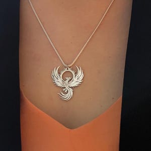 Collier Phénix imposant, Pendentif Oiseau de Feu, Bijou de Renaissance Audacieux, Collier Mythologique Spirituel, Breloque Oiseau Mythique