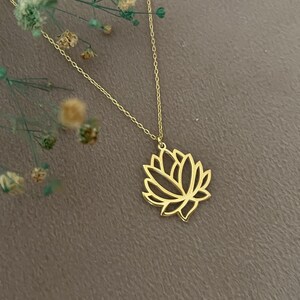Sterling Silver Lotus Necklace: Yoga Jewelry Gift