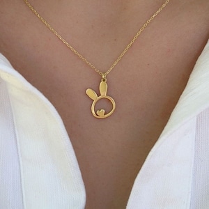 Sterling Silver Rabbit Pendant: Dainty Animal Lover Necklace