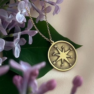 Handmade Sterling Silver Compass Necklace: Personalized Sailor Jewelry