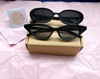 Lot de deux lunettes de soleil vintage|lunettes de soleil cateye | lunettes de soleil rétro|lunettes de soleil style années 2000|lot de deux