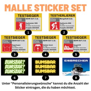 Malle Sticker Set / Sticker Set / Mallorca Sticker Set / Party Sticker Set / Oktoberfest / JGA / Drinking Stickers / Alcohol Stickers