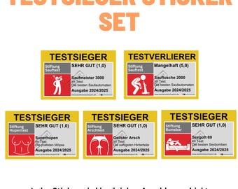 Test winner bumsbar Set Malle Sticker Sticker JGA Okotberfest Party Sticker Set Drinking Sticker