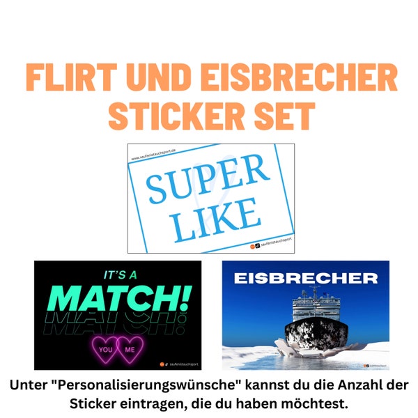 Flirt and icebreaker sticker set / Ballermann sticker set / Mallorca sticker set / Malle sticker set / Oktoberfest / JGA / flirting