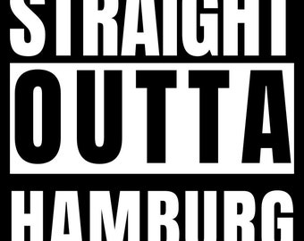 Straight outta Hamburg Malle Sticker Mallorca Sticker Ballermann Sticker JGA Okotberfest Party Set Drinking Sticker Holiday