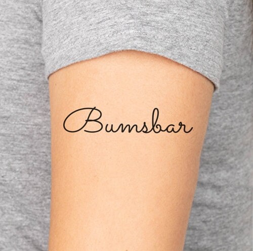 Bumsbar Tattoo (temporary)