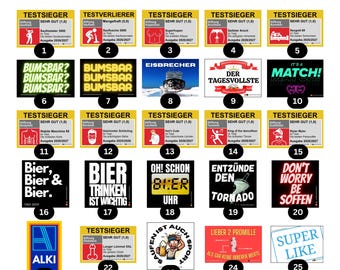 Malle Sticker Set komplette Stickerauswahl (70 versch. Sticker) / Party Sticker Set / Oktoberfest / JGA / Saufen Sticker / Testsieger
