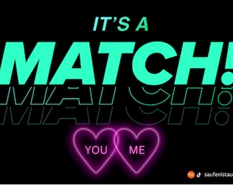 It&#39;s a match Malle Sticker Mallorca Sticker JGA Oktoberfest Party Sticker Flirting Icebreaker Flirt Sticker