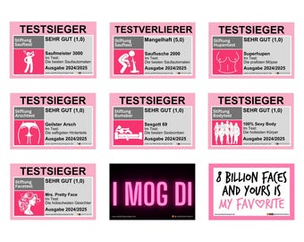 Pink version test winner bumsbar set Malle sticker sticker JGA Okotberfest party sticker set drinking sticker