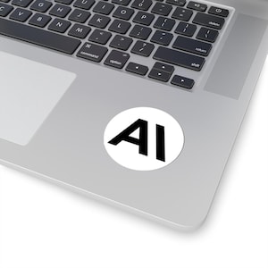 Anthropic AI Logo Sticker: Glossy Vinyl Decal, Laptop Art