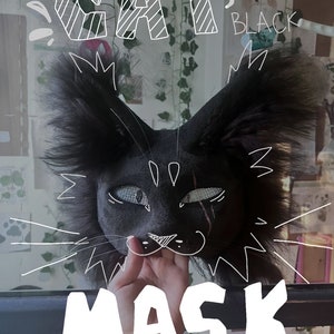 black cat therian mask 🐾  Cat mask, Cat fursuit, Animal masks