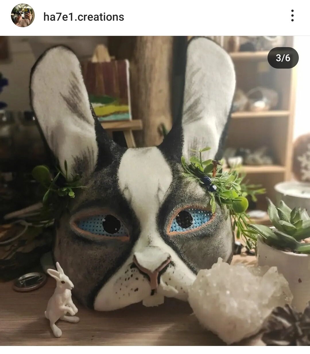 Bunny Rabbit Therian Based Mask for Sale Comes With a Gray Etsy Australia