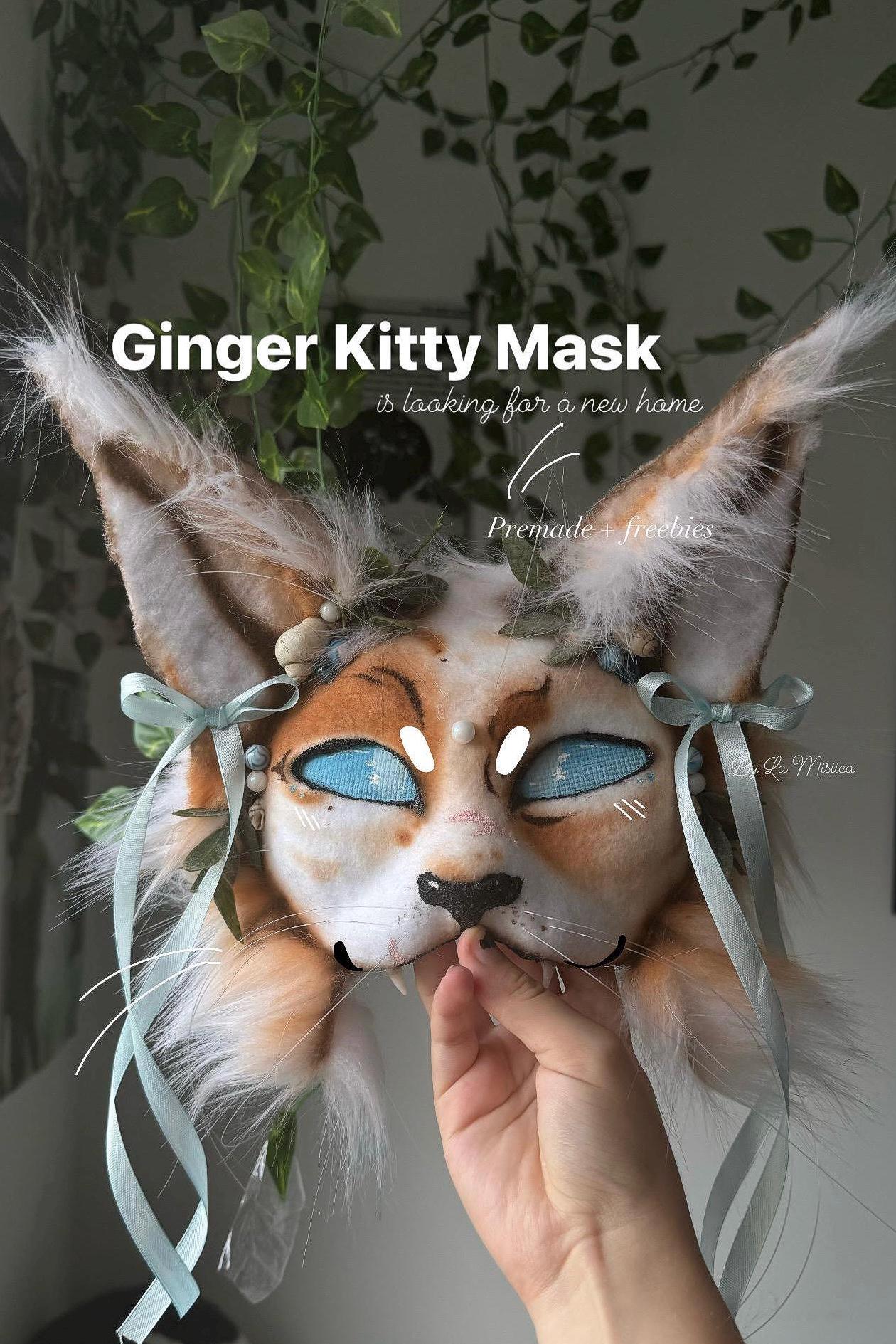 Fox Face Mask Adult Ginger Fox Face Mask Adult Ginger