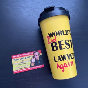 Better Call Saul Thermos - World&#39;s 2nd Best Lawyer Tumbler - Perfect Gift for Lawyers - Better call soul cup - Mug - Saul Goodman