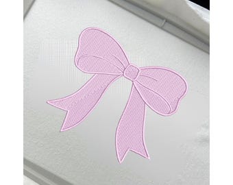 Bow Machine Embroidery Design, Coquette Embroidery Design, File in PES, DST, Jef, etc., 4 Sizes, Instant Download.