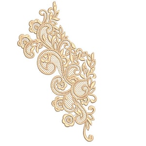 Lace Embroidery Design, Lace Flowers Machine Embroidery Pattern, Freestanding Lace Embroidery Machine, 3 sizes, Instant Download