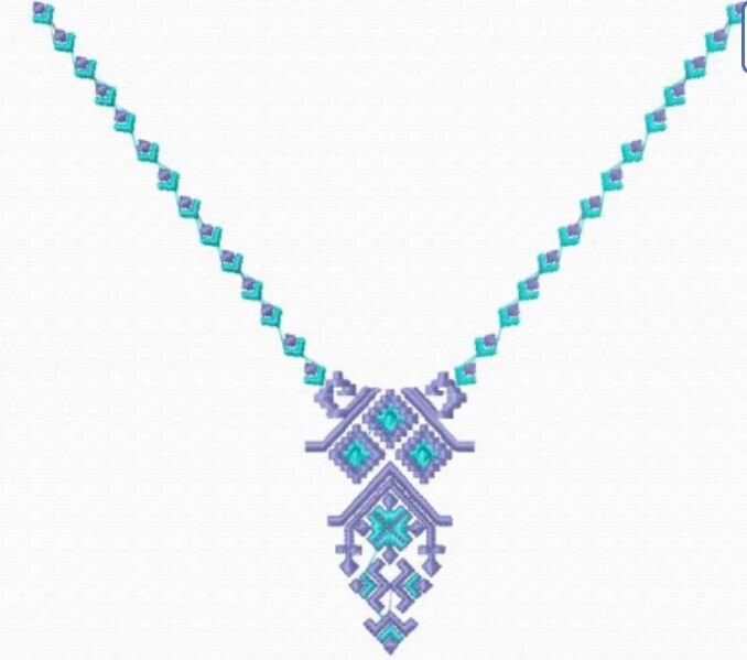 Ausschnitt Stickmuster, Hals Stickmuster, Frauen Kaftan Hals Stickmuster, Maschinenstickerei Design, Instant Download.