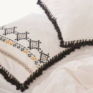 Pillow Embroidery Machine, Moroccan Style Pillow Embroidery design, Berber Pillow Embroidery Pattern, Duvet Cover Embroidery Design.