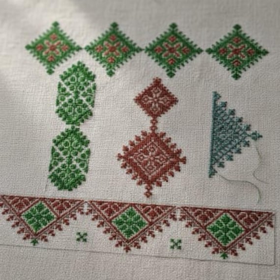 Set Moroccan Fasi Style Embroidery Design, Moroccan Cross Stitch
