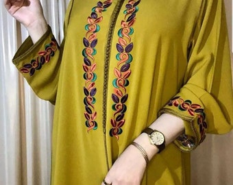 Flowers Embroidery Design, Caftan, Jellaba  Embroidery Machine, Traditional Moroccan Embroidery, Digital Flower Embroidery Machine, PES.