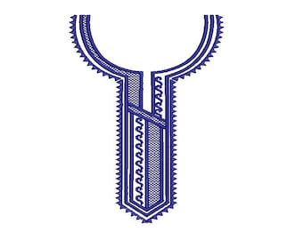 Ausschnitt Stickerei für Mann, Stickmuster für Hals, Mann Stickerei, Maschinenstickerei, Instant Download.
