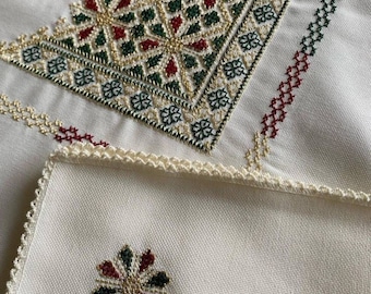 Fasi Tablecloth Embroidery Machine, Moroccan Style Cross Stitch