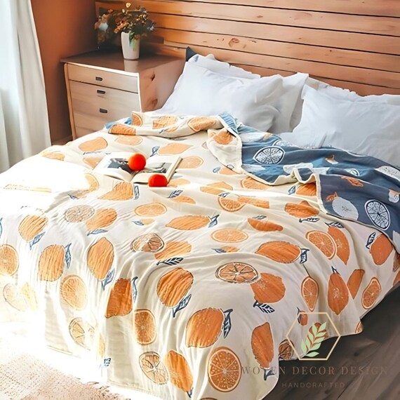 Tangerine throw blanket hotsell