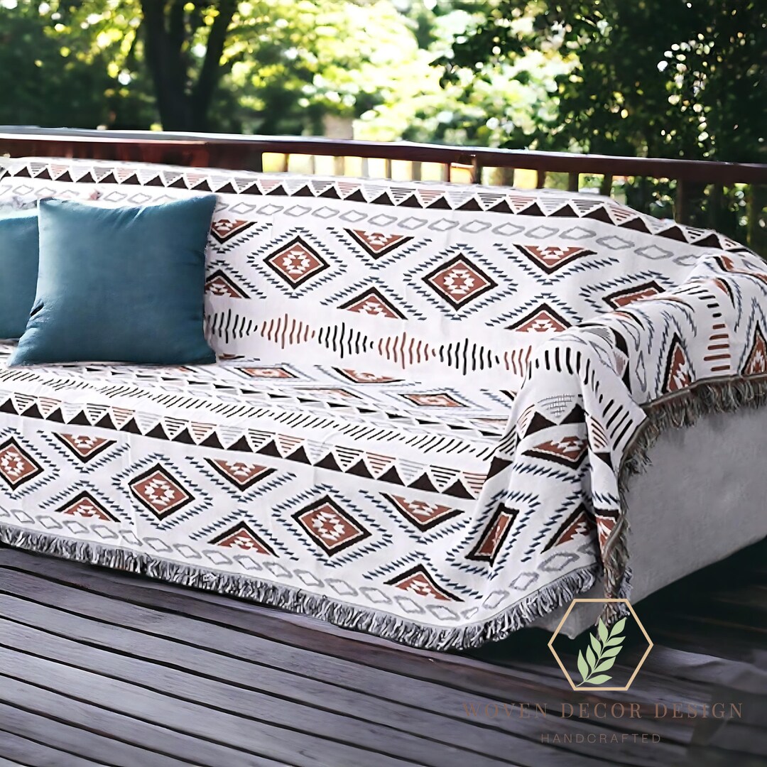 Large Aztec Throw Blanket 2 Sided Sofa Throw Blanket Boho Throw Bed ...