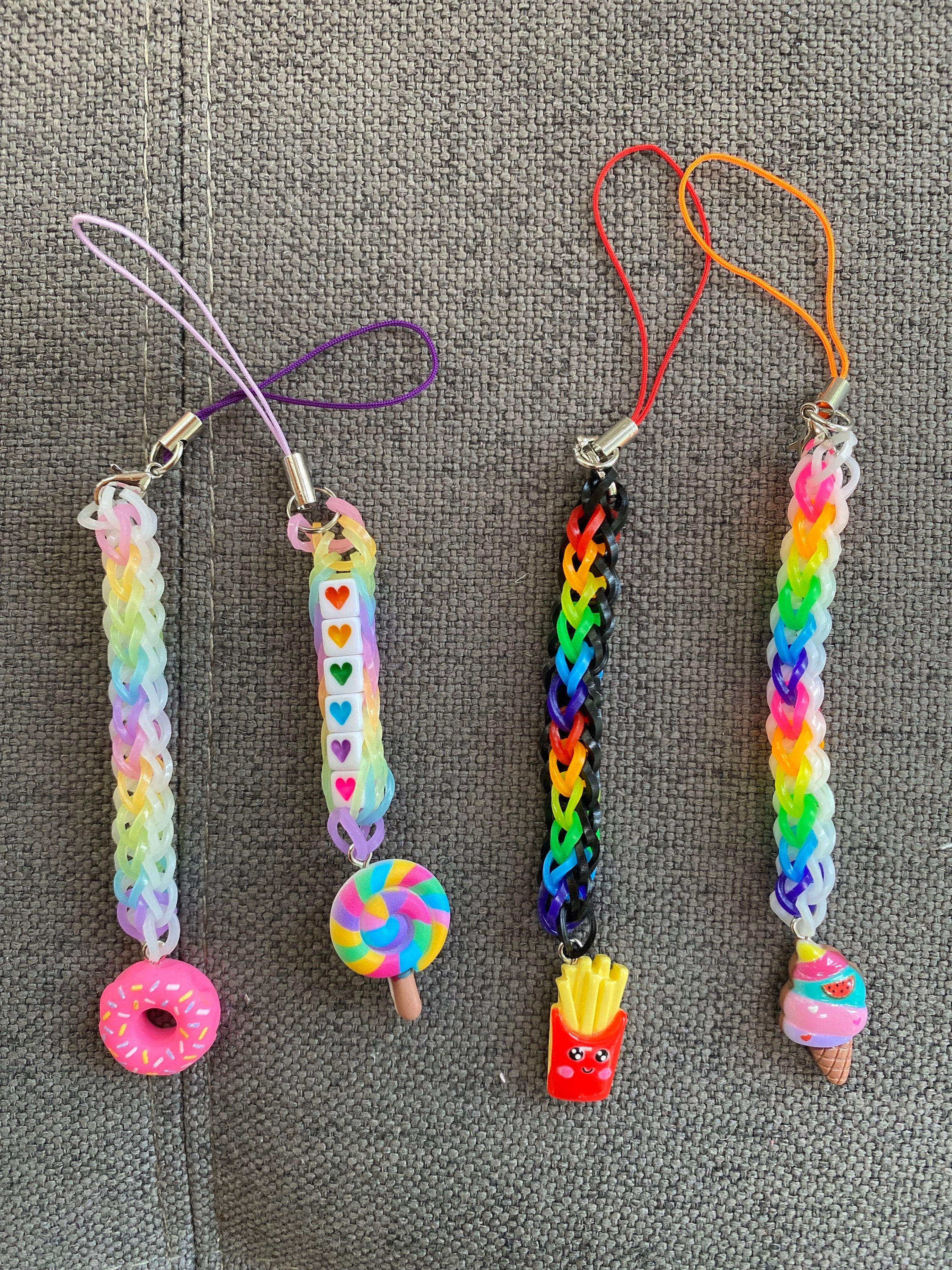 Rainbow Loom Water Bottle/cell Phone Charm for Owalas and Yetis Gummy Bear  Hug Loops and Candy Beads 