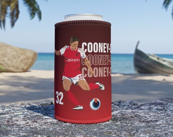 Kyra Cooney-Cross Gunners Football Soccer Stubby Holder perfect for fans of Cooney-Cross Arsenal Women Ausenal WSL Soccer Can Holder/Koozie