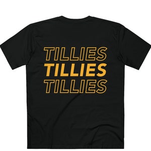 Tillies Australian Women's Football T-Shirt / Women's World Cup / Australia Soccer Team / Aus Supporter / Black / Front & Back Graphic Tee