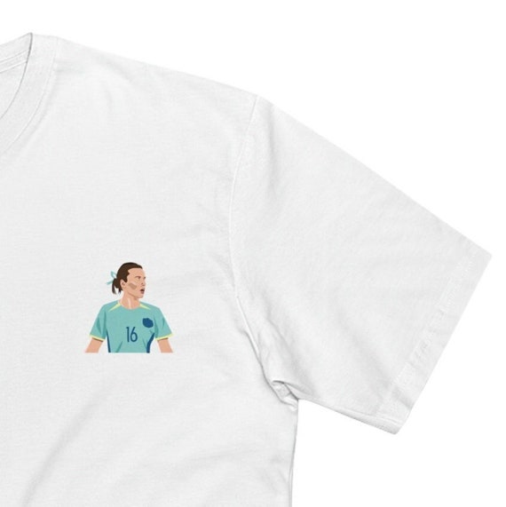 Hayley Raso Teal Australian Football Tillies White T-shirt Perfect