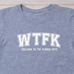 WTFK Florida Keys T-Shirt | Funny Unisex Softstyle Gift for Beach Lovers & Vacationers