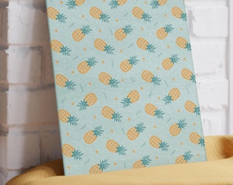 Tagliere costiero a tema tropicale con ananas, in vetro, regalo per la casa e inaugurazione della casa