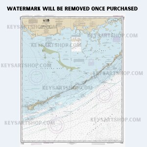 Florida Keys Map From Miami to Key West - Wall Art - Map of Florida ...