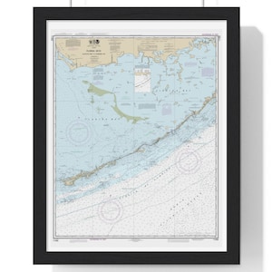 Florida Keys Map from Miami to Key West - Wall Art - Map of Florida Keys - Poster Florida Keys - Vintage Map - Art print florida keys