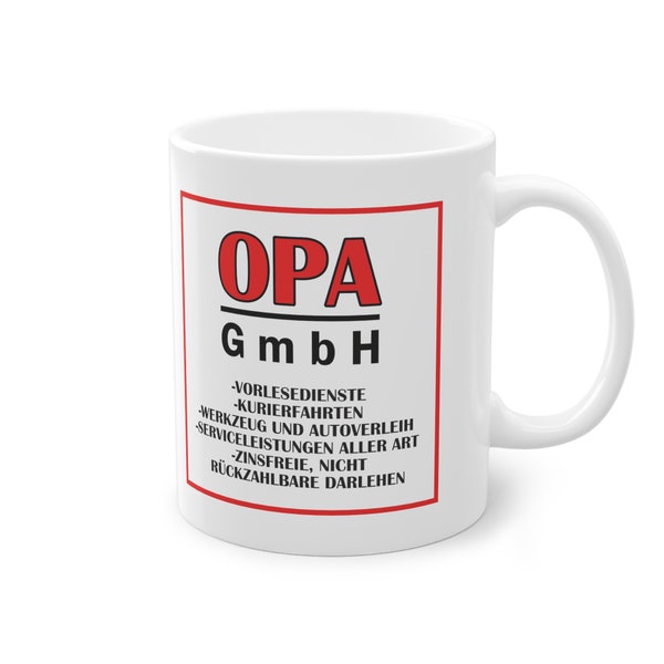 Opa GmbH - Lustiger Kaffeebecher - Großvater Geschenk mit Humor