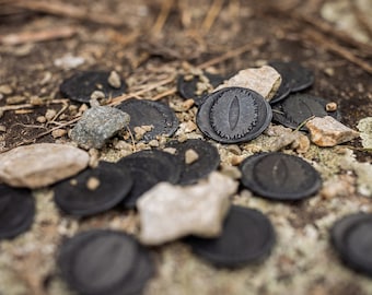 Middle-earth-munt – Mordor – The Black Eye – Metalen munt voor LARP en TTRPG