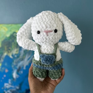 Bunny Plushie w/ Overalls