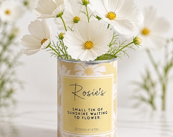 Personalised Flower Growing Tin Gift