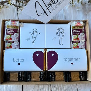 Couples Gift Box | Housewarming, Anniversary Coasters & Chocolate