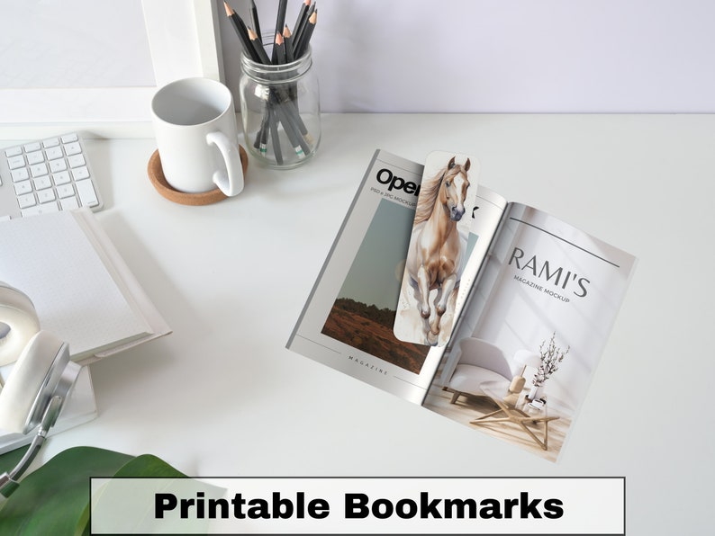 Horse Bookmark Digital Printable Bookmarks. 28 PNG Files. Instant ...