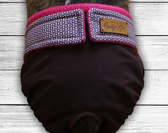 Custom-made heat trousers for dogs "Chocolate Flower"