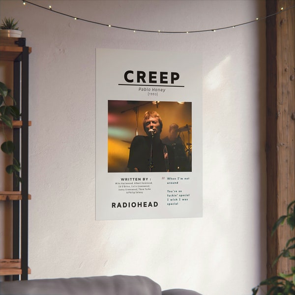 Radiohead Poster | | Radiohead Creep Poster | Radiohead | Vintage Poster | Radiohead Album Poster | Home Decor