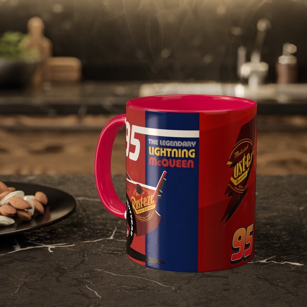 Lightning Mcqueen Piston Cup Mug | Black Mug 11oz | Piston Cup Mug | Personaziable Mug | Cars Mug Gift | Lightning Mcqueen Mug