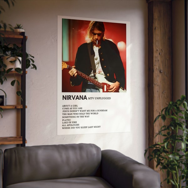 Cartel de Nirvana / Kurt Cobain / Cartel de la banda Nirvana / Cartel del álbum de Nirvana / Cartel de Kurt Cobain / Cartel de la banda Rock n Roll / Múltiples tamaños /
